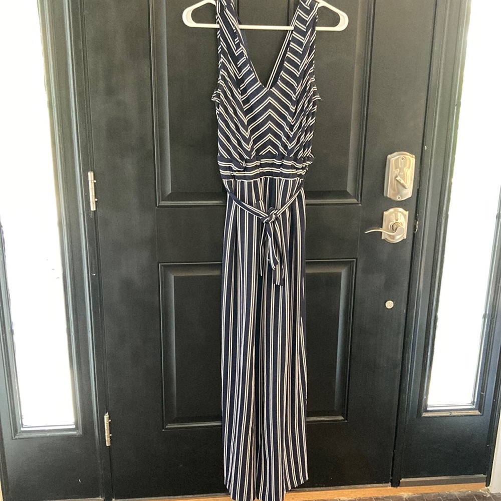 V-Neck Navy Blue Romper